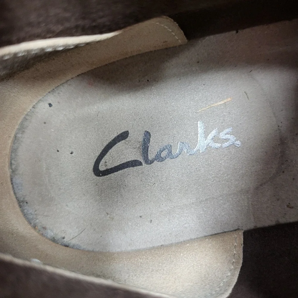 Clarks Chukka Boots Mens 11 M Buschacre‎ 2 Brown Leather Lace Up Ankle 15522